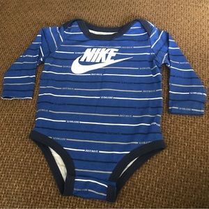 Blue Long Sleeve NIKE Onesie 6months USED!